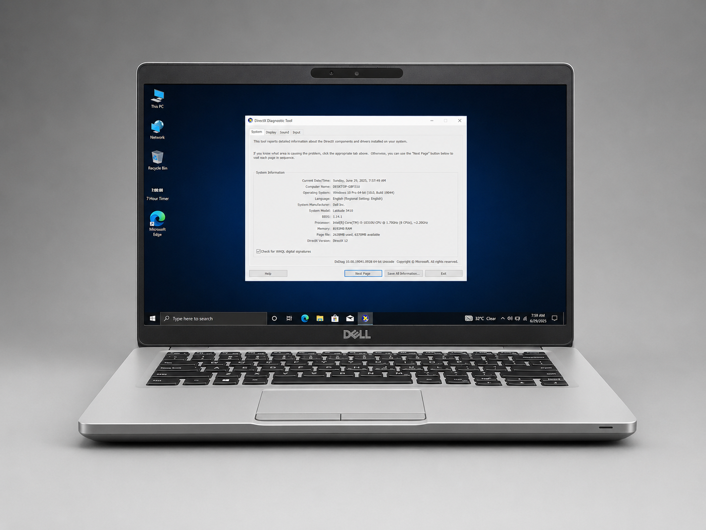 Dell Latitude 5410 – Core i5 10th Gen, 8GB RAM, 256GB SSD, 14-inch