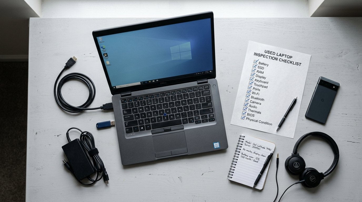Used laptop inspection checklist before purchase