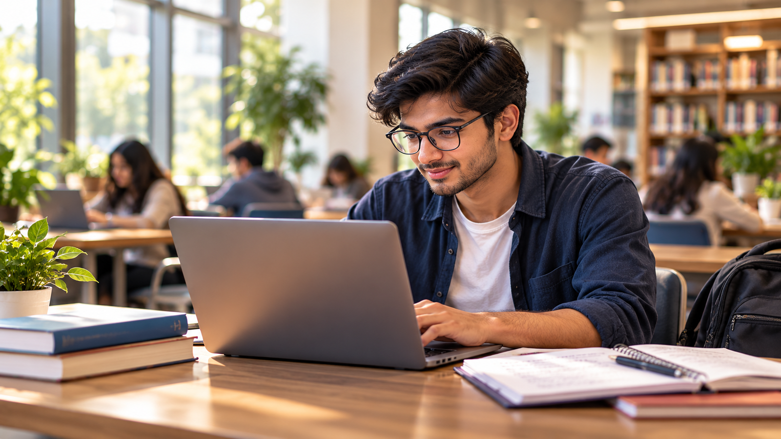 Student checking a used laptop before buying in Pakistan