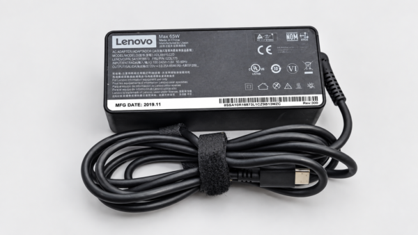 Original Lenovo 65W USB-C laptop charger at LapBazar Rawalpindi